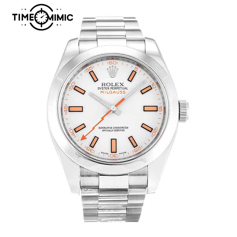 Super replica Rolex Milgauss 116400GV-40mm White Dial Fake Watches clone