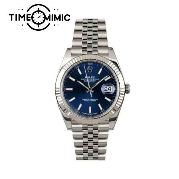 Supper replica Rolex Datejust 126334-41mm Blue Dial Fake Watches clone