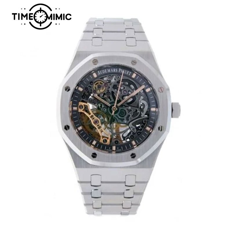 Super replica Audemars Piguet Royal Oak skeleton 15407ST.OO.1220ST.01-41mm Fake Watches clone
