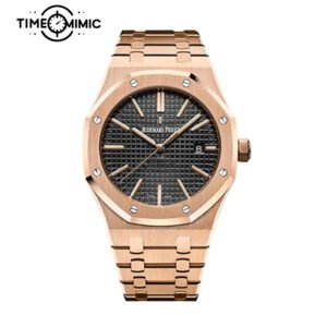 Super replica Audemars Piguet Royal Oak 15500OR.OO.1220OR.01 41mm Black Dial rose gold Fake Watches clone