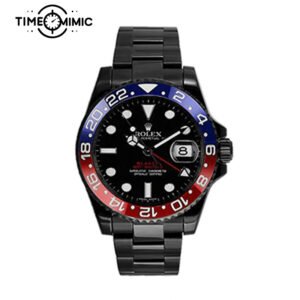 Supper replica Rolex Pepsi Blaken Black-40mm Fake Watches clone
