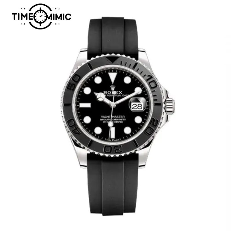 Supper replica Rolex Yacht-Master 226659-42mm Black Dial Fake Watches clone