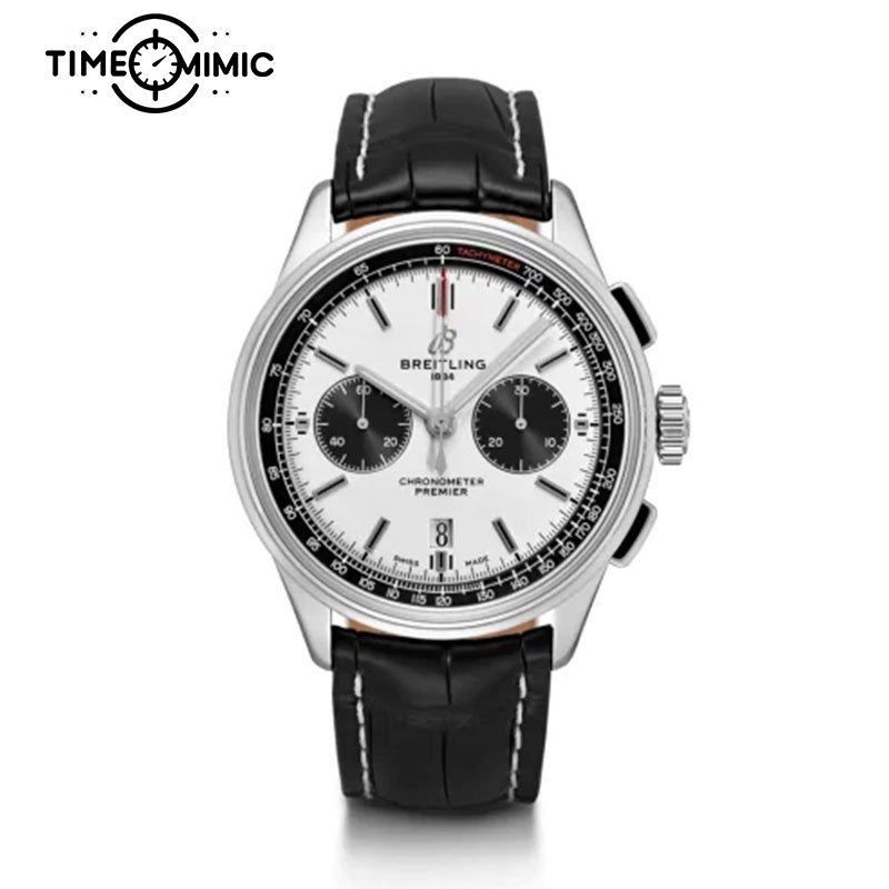 Supper Replica Breitling Premier B01 Chronograph Panda Dial AB0118221G1P1-42mm Fake Watches clone
