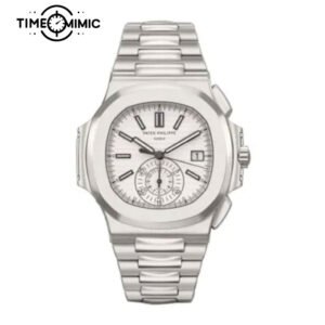 Super replica Patek Philippe Nautilus 5980/1A-40.5mm White Dial Fake Watches clone