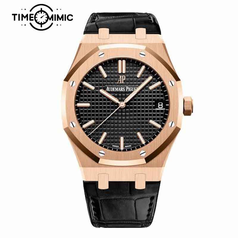 Super replica Audemars Piguet Royal Oak 15500OR.OO.D002CR.01 41mm Black Dial rose gold Fake Watches clone