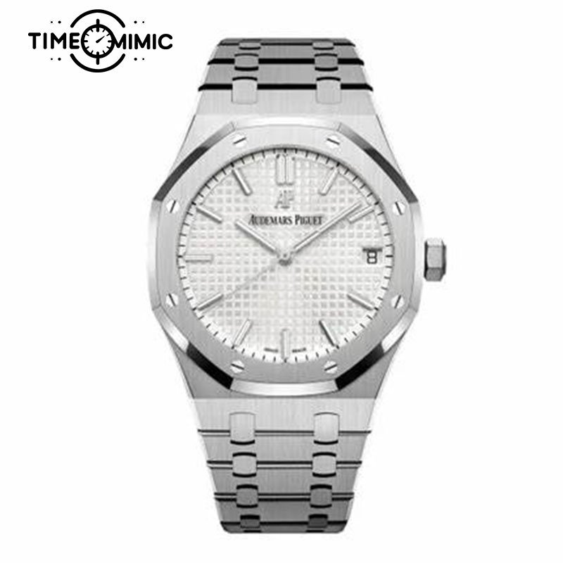 Super replica Audemars Piguet Royal Oak 15500ST.OO.1220ST.04 41mm White Dial Fake Watches clone
