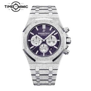 Super replica Audemars Piguet Royal Oak 26331BC.GG.1224BC.01-41mm Frosted Gold Purple dial Fake Watches clone