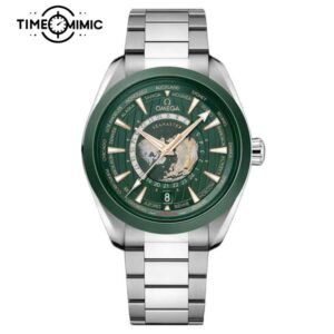 Supper replica Omega Seamaster Aqua Terra World Time Green 220.30.43.22.10.001-43mm Fake Watches clone