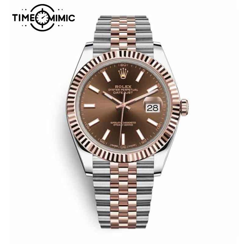 Replica Rolex Datejust 126331-41mm Brown Dial Fake Watch clone