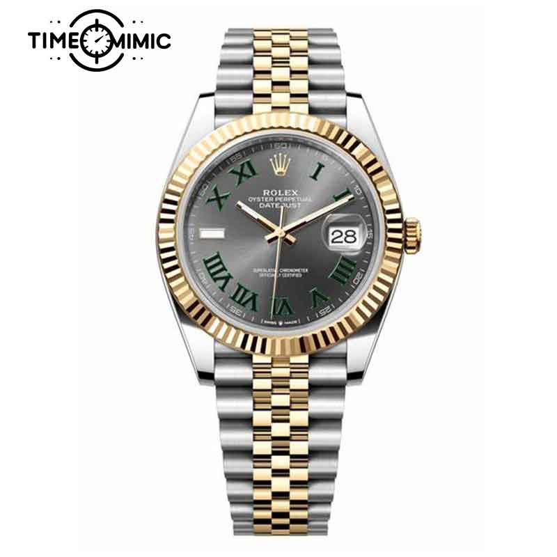 Supper replica Rolex Datejust 126333-41mm Grey Dial Fake Watches clone