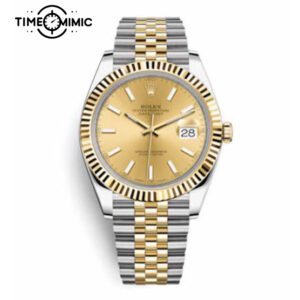Supper replica Rolex Datejust 126333-41mm Gold Dial Fake Watches clone