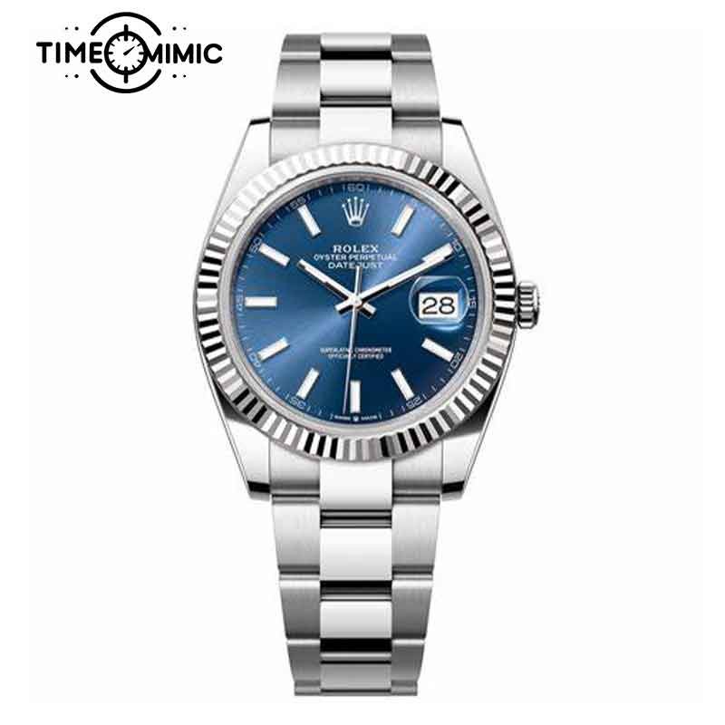 Supper replica Rolex Datejust 126334-41mm Blue Dial Fake Watches clone