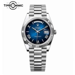 Super replica Rolex Day-Date 228236-40mm Blue Dial Fake Watches clone