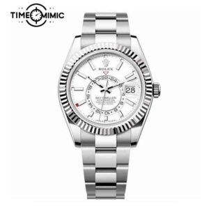 Supper replica Rolex Sky-Dweller 336934-42mm White Dial Fake Watches clone