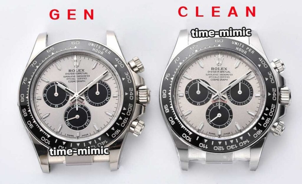 Clean Factory Rolex Cosmograph Daytona m126519ln Cement Grey 4131 Movement Replica watch  vs Genuine： Appearance comparison pictures