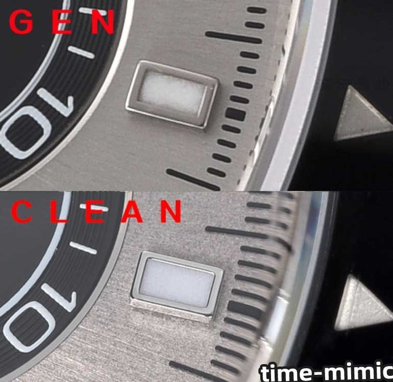Clean Factory Rolex Cosmograph Daytona m126519ln  Cement Grey 4131 Movement Replica watch vs Genuine： Dial Scale Nail Comparison