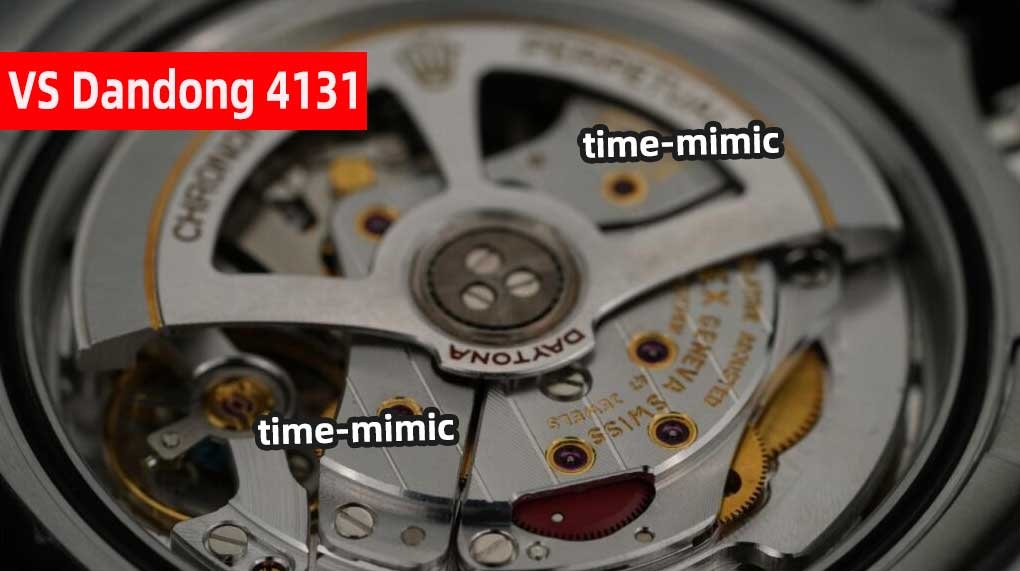 Rolex Daytona M126500LN VS Factory (Dandong 4131)：Movement engraving comparison