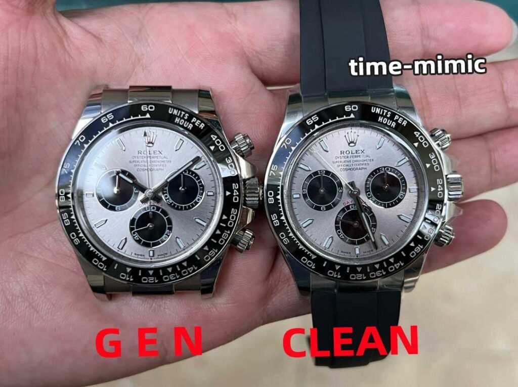 Clean Factory Rolex Cosmograph Daytona m126519ln Cement Grey 4131 Movement Replica watch vs Genuine：Natural light comparison shots(1)