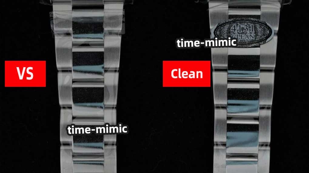 Rolex Daytona M126500LN VS Factory (Dandong 4131)vs. CLEAN Factory (Shanghai 4131)：Watch Strap comparison