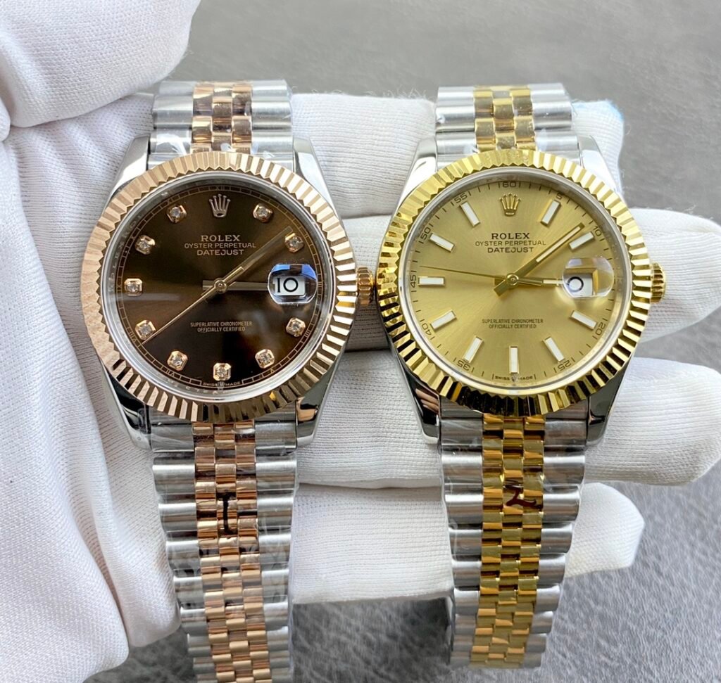 Clean factory datejust super clone Rolex Replica diamond rolex Watches Two-color