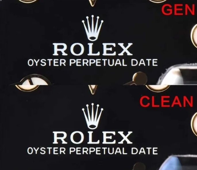 Clean Factory Rolex GMT-Master II 116713 Gold Super Clone vs Original:Dial Font Comparison