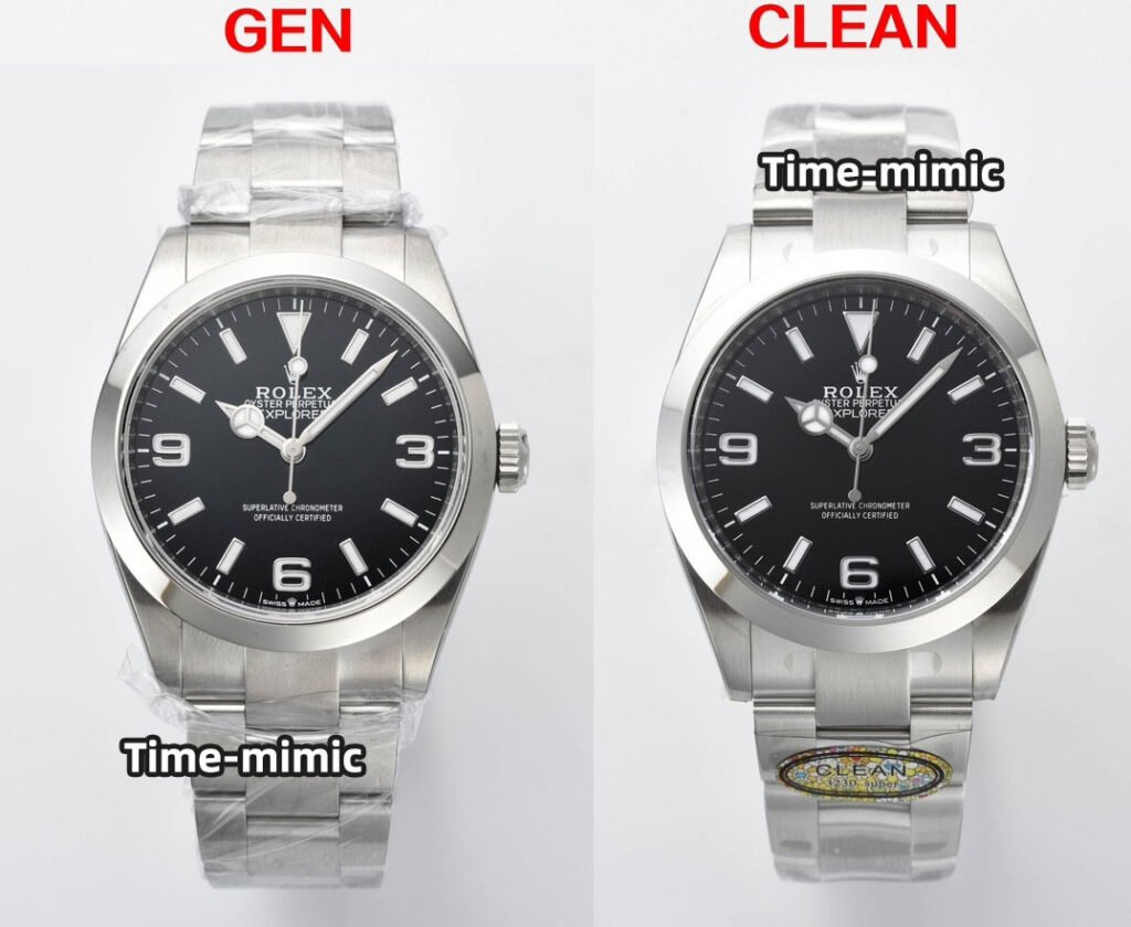 CLEAN Factory Rolex Explorer 224270 Super Clone Fake Watch vs Real：Exterior Comparison