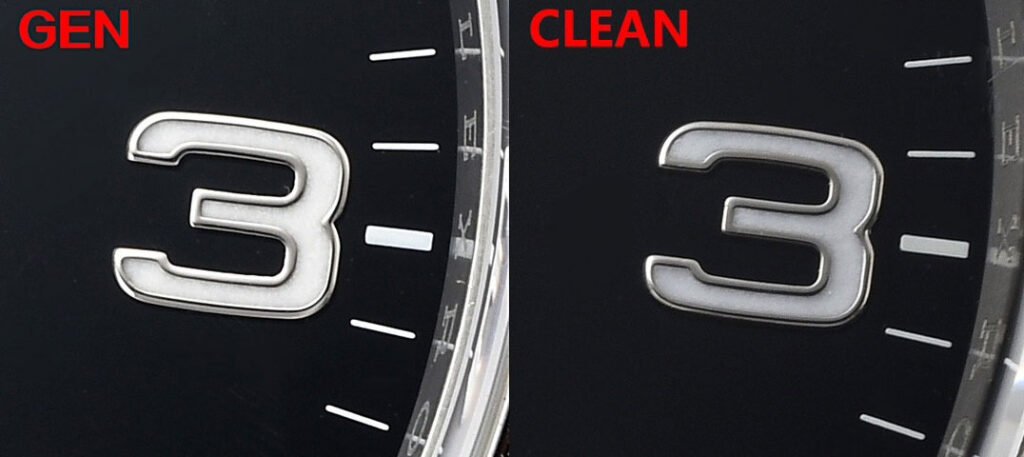 CLEAN Factory Rolex Explorer 224270 Super Clone Fake Watch vs Real：Hour Marker Comparison