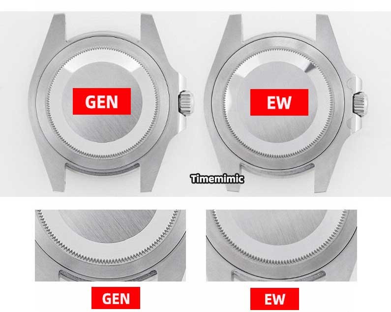 EW Factory Rolex GMT-Master II M126710BLRO-0001 Replica Watch Fake vs Genuine：Case comparison