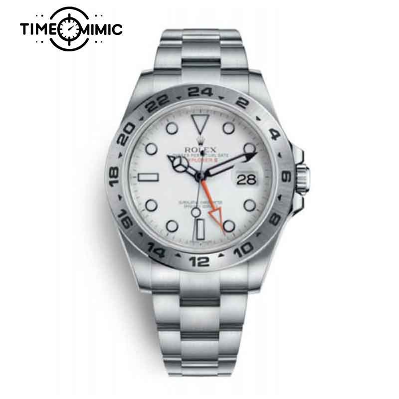 Super replica Rolex Explorer II 216570-42mm White Dial Fake watch clone