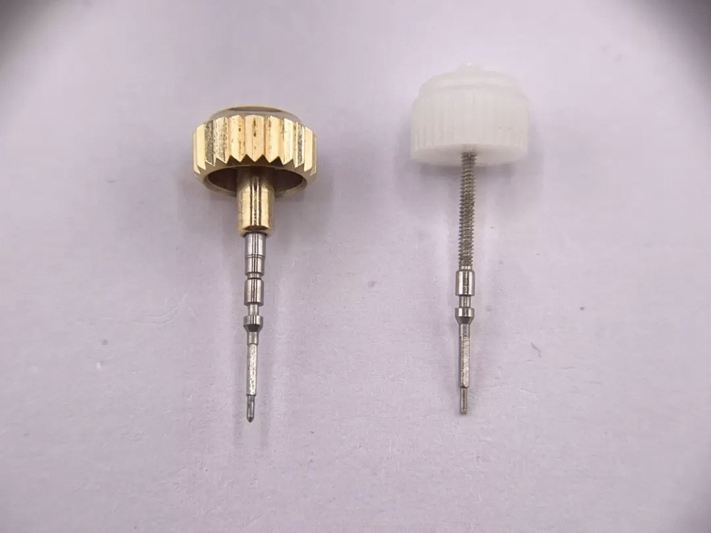 Fake vs Real: Shanghai 4131 Movement vs Genuine Rolex 4131 Movement：Crown Comparison