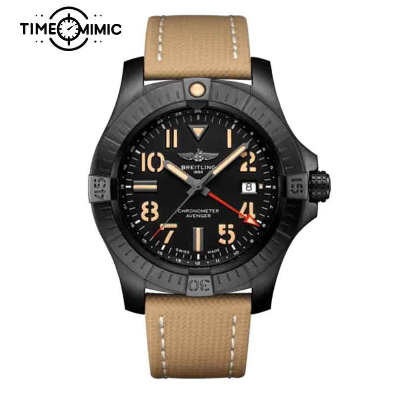 Supper Replica Breitling Avenger GMT V32395101B1X1 45mm Black Dial Fake Watches clone