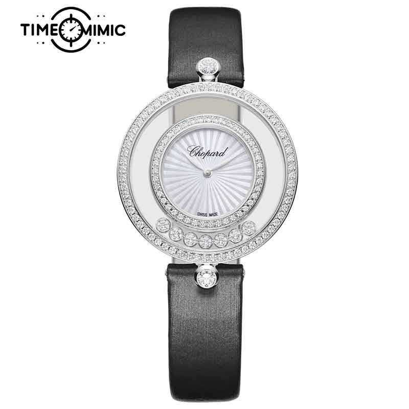 Supper Replica Chopard Happy Diamonds 209426-1201 Skeleton 7 Floating Diamonds 32mm Womens Fake Watches Clone