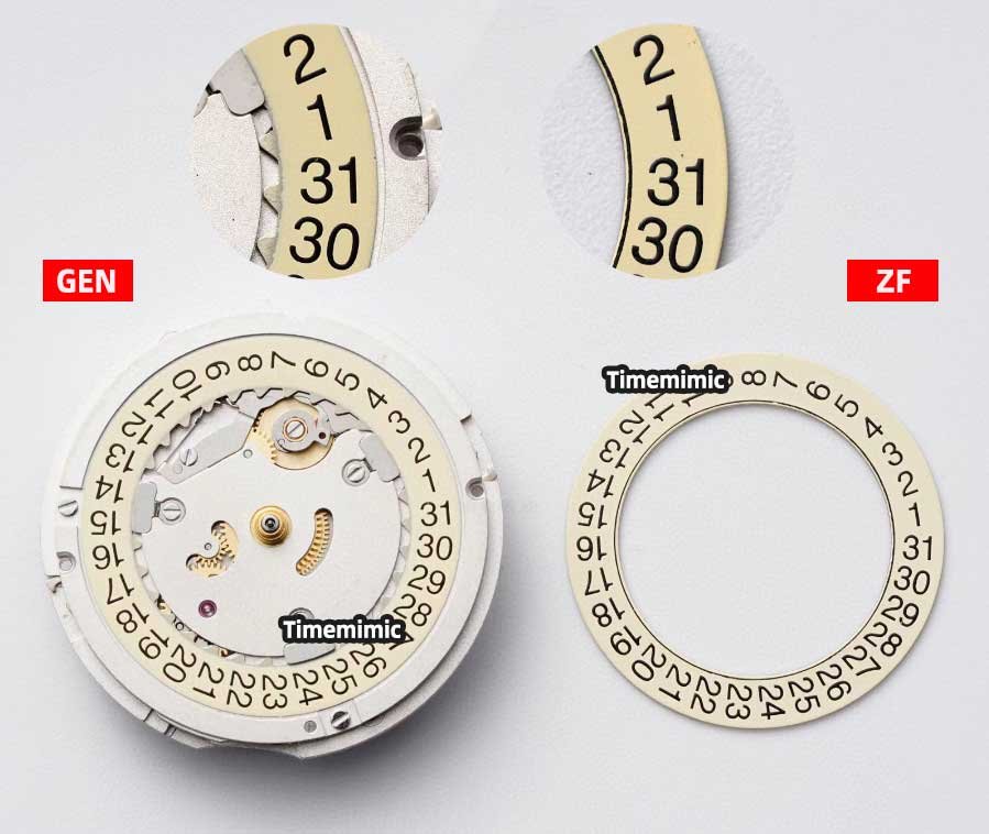 ZF Factory Tudor Black Bay GMT M79470-0001 Replica vs Real Watch：Date Wheel Comparison