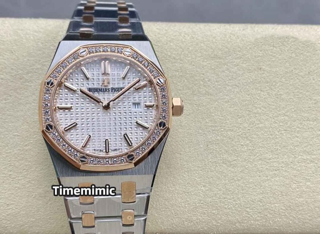 ZF Factory Audemars Piguet Royal Oak 67651 Lady Two-Tone Rose Gold Replica Quartz Watch